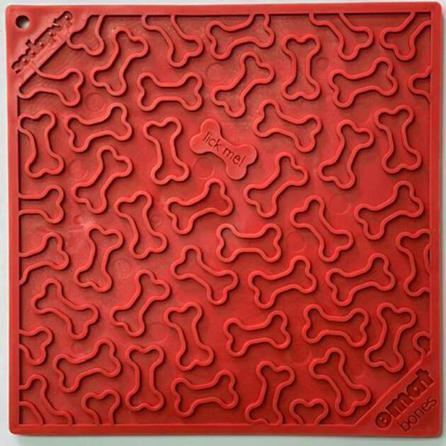 Sodapup Lickmat Bones - Large - Rood