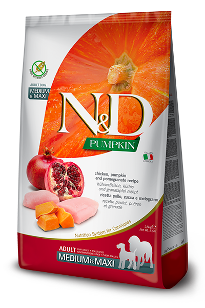 N&D Pumpkin Adult - Medium&Maxi - Kip & Granaatappel